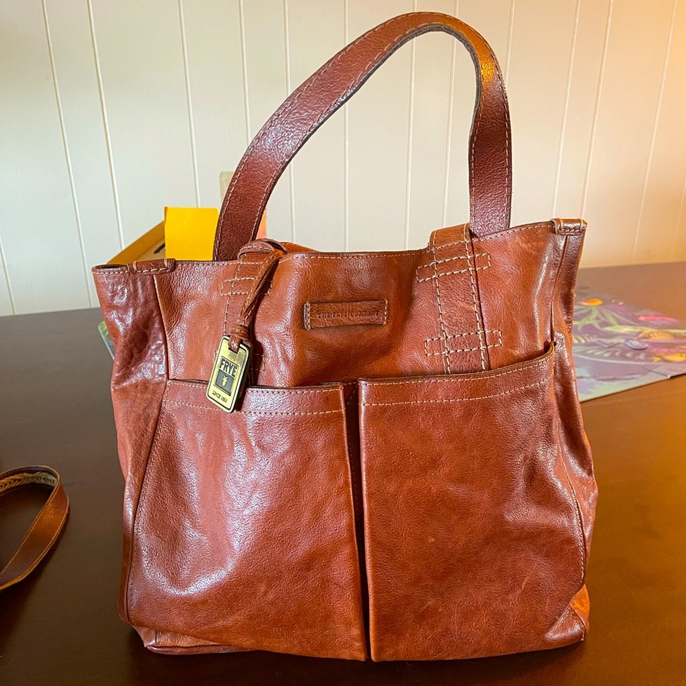 Frye leather tote bag